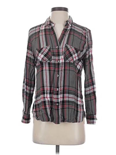 Pre-owned Rock&republic Long Sleeve Button Down Shirt In Gray
