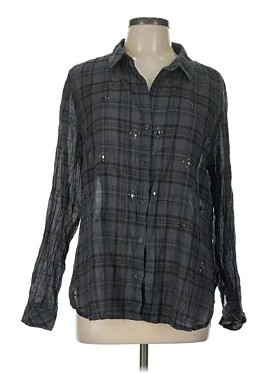Pre-owned Rock&republic Long Sleeve Button Down Shirt In Gray