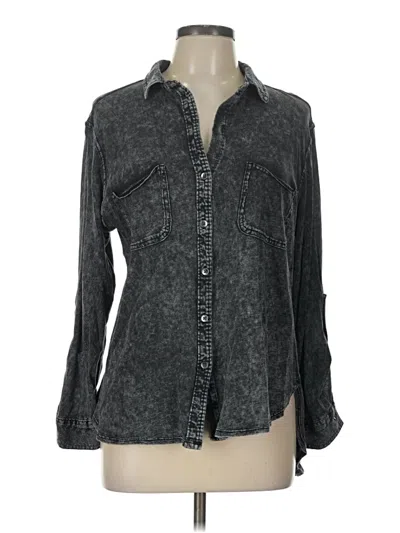 Pre-owned Rock&republic Long Sleeve Button Down Shirt In Gray