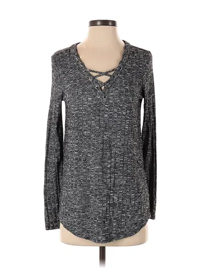 Pre-owned Rock&republic Long Sleeve Henley Shirt In Gray