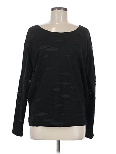 Pre-owned Rock&republic Long Sleeve Top Black Boatneck Tops