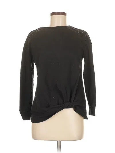 Pre-owned Rock&republic Long Sleeve Top Black Crew Neck Tops