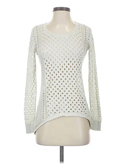 Pre-owned Rock&republic Long Sleeve Top Ivory Square Neckline Tops