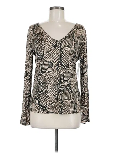 Pre-owned Rock&republic Long Sleeve T-shirt In Brown