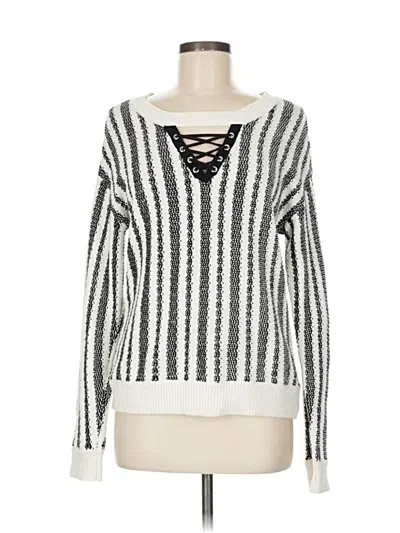 Pre-owned Rock&republic Pullover Sweater In White