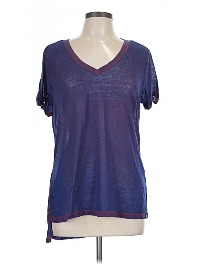 Pre-owned Rock&republic Short Sleeve Top Purple V-neck Tops