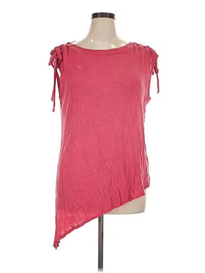 Pre-owned Rock&republic Short Sleeve Top Red One Shoulder Neckline Tops