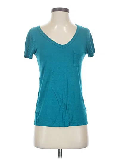 Pre-owned Rock&republic Short Sleeve Top Teal Scoop Neck Tops