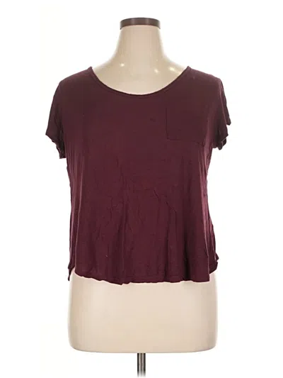 Pre-owned Rock&republic Short Sleeve T-shirt In Burgundy