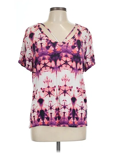 Pre-owned Rock&republic Short Sleeve T-shirt In Pink