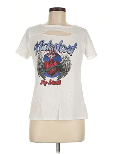 Pre-owned Rock&republic Short Sleeve T-shirt In White