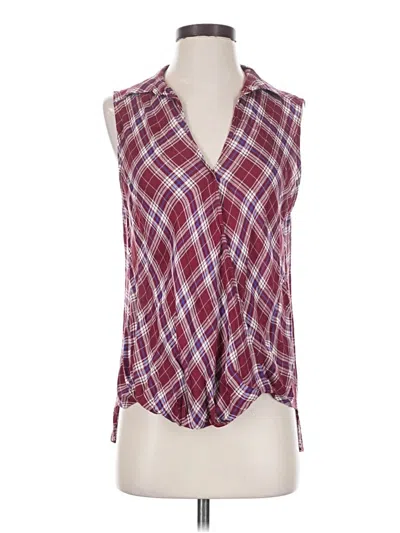 Pre-owned Rock&republic Sleeveless Blouse In Burgundy