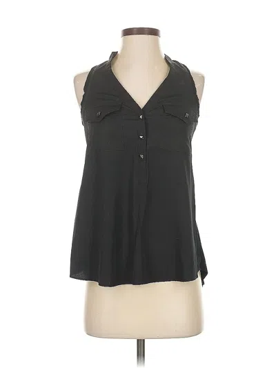 Pre-owned Rock&republic Sleeveless Button Down Shirt In Black