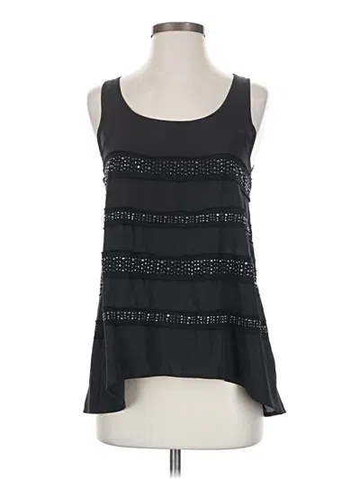 Pre-owned Rock&republic Sleeveless Top Black Stripes Pattern Scoop Neck Tops