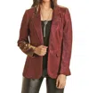 Rock And Roll Cowgirl Iridescent Blazer In Burgundy In Brown