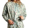 Rock And Roll Cowgirl Range Blue Snake Pullover Sweatshirt In Aqua In Blue