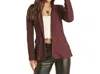 Rock And Roll Cowgirl Shimmer Blazer In Burgundy In Brown