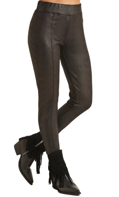 Rock And Roll Cowgirl Snake Print Leggings In Black