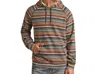 Rock & Roll Denim Blended Hoodie In Red/multi