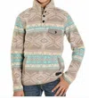 Rock & Roll Denim Boy's Aztec Fleece Pullover In Grey Multi In Multi
