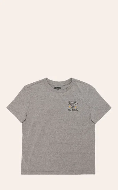 Rock & Roll Denim Boy's Gray Cowboy Nation Graphic T-shirt