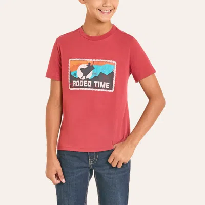 Rock & Roll Denim Boy's Red Rodeo Time Graphic T-shirt