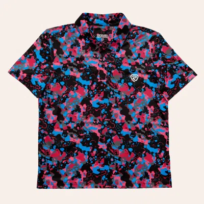 Rock & Roll Denim Boys' Black Camo Print Polo Shirt
