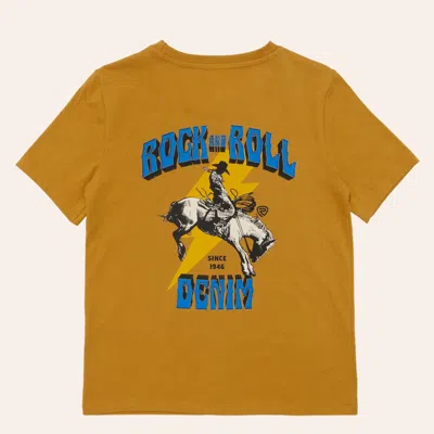 Rock & Roll Denim Boys' Gold Bucking Bronco Graphic T-shirt