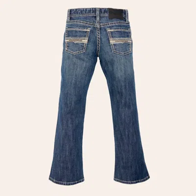 Rock & Roll Denim Boys' Medium Wash Ladder Stitch Embroidered Bootcut Jeans