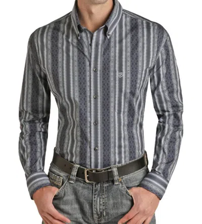 Rock & Roll Denim Classic Fit Reflex Shirt In Blue
