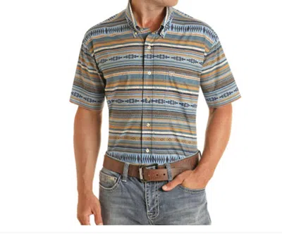 Rock & Roll Denim Classic Short Sleeve Shirt In Multi