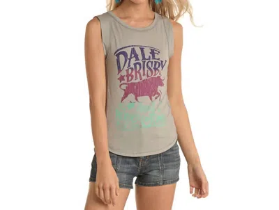 Rock & Roll Denim Dale Brisby Tank Top Rodeo Time In Light Grey In Multi