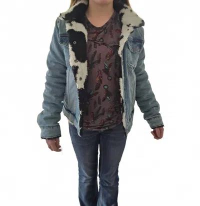 Rock & Roll Denim Denim Reversible Shurpa Jacket In Blue