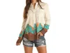 Rock & Roll Denim Desert Scenery Boyfriend Shirt In Natural In Multi