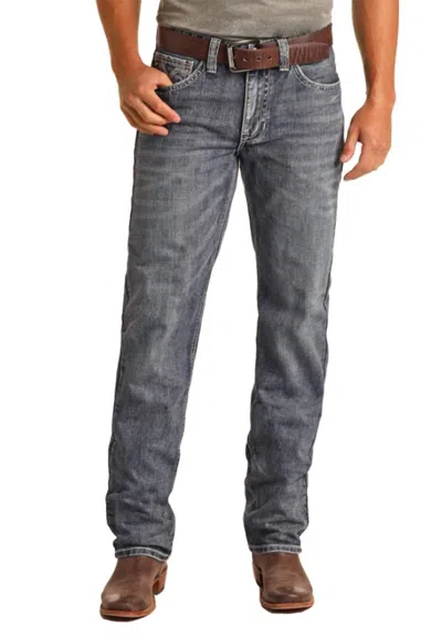 Rock & Roll Denim Double Barrel Stackable Boot Jean In Medium Vintage In Gray