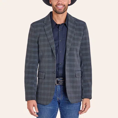 Rock & Roll Denim Men's Black & Blue Plaid Sport Coat