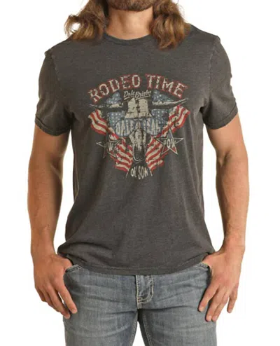 Rock & Roll Denim Men's Dale Brisby Graphic Tee In Charcoal
