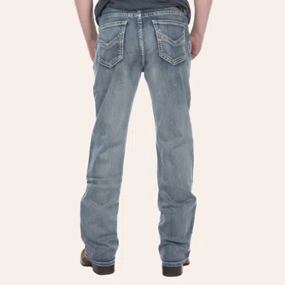 Rock & Roll Denim Men's Double Barrel Light Wash Relaxed Fit Boot Cut Jeans