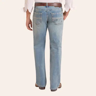 Rock & Roll Denim Men's Double Barrel Light Wash Relaxed Fit Straight Leg Jeans In Lt Stonewash