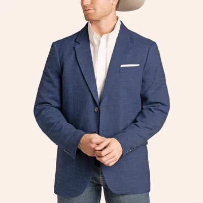 Rock & Roll Denim Men's Navy Basket Weave Sport Coat In Blue