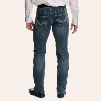 Rock & Roll Denim Men's Pistol Dark Wash Stackable Bootcut Jeans In Blue