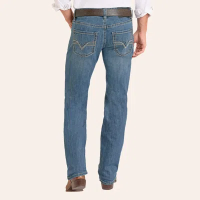Rock & Roll Denim Men's Pistol Medium Wash Stackable Bootcut Jeans In Blue