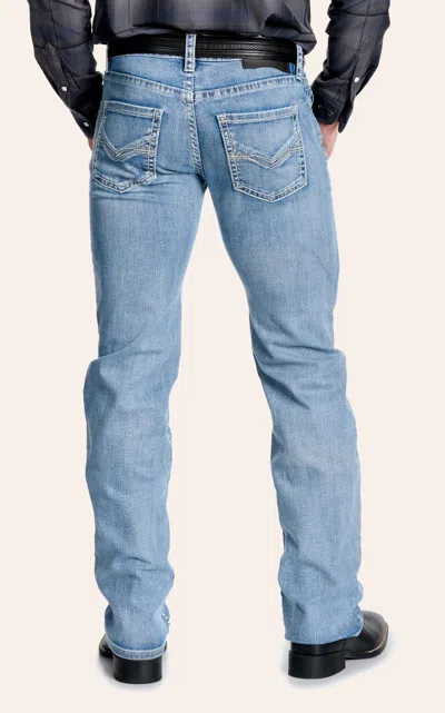 Rock & Roll Denim Men's Pistol Vintage Light Wash Straight Jeans