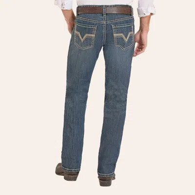 Rock & Roll Denim Men's Revolver Dark Wash Slim Straight Bootcut Jeans In Blue