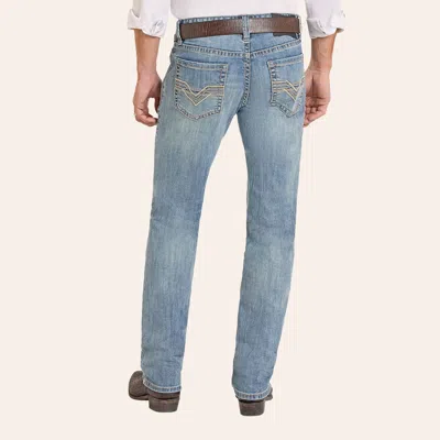 Rock & Roll Denim Men's Revolver Light Wash Slim Straight Bootcut Jeans
