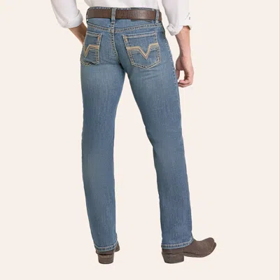 Rock & Roll Denim Men's Revolver Medium Vintage Wash Straight Leg Jeans In Blue