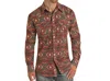 Rock & Roll Denim Modern Fit Aztec Shirt In Orange