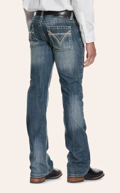 Rock & Roll Denim Pistol Medium Wash Regular Fit Bootcut Jean In Blue