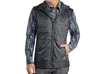 Rock & Roll Denim Poly Fill Hooded Vest In Indigo