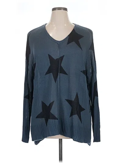Pre-owned Rock & Roll Denim Pullover Sweater In Blue